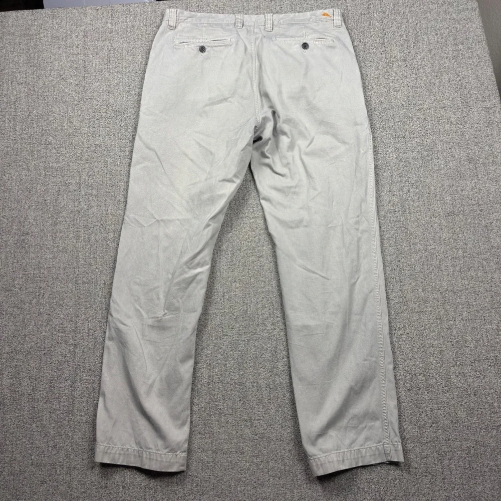 Tommy Bahama Pants Mens 34 Boracay Straight Gray Pima Cotton Chino 34x31
